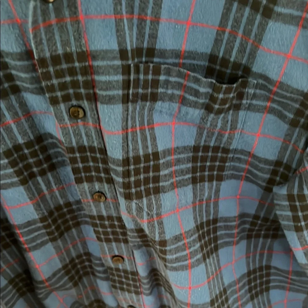 L.L. Bean Men's Blue Plaid Shirt
